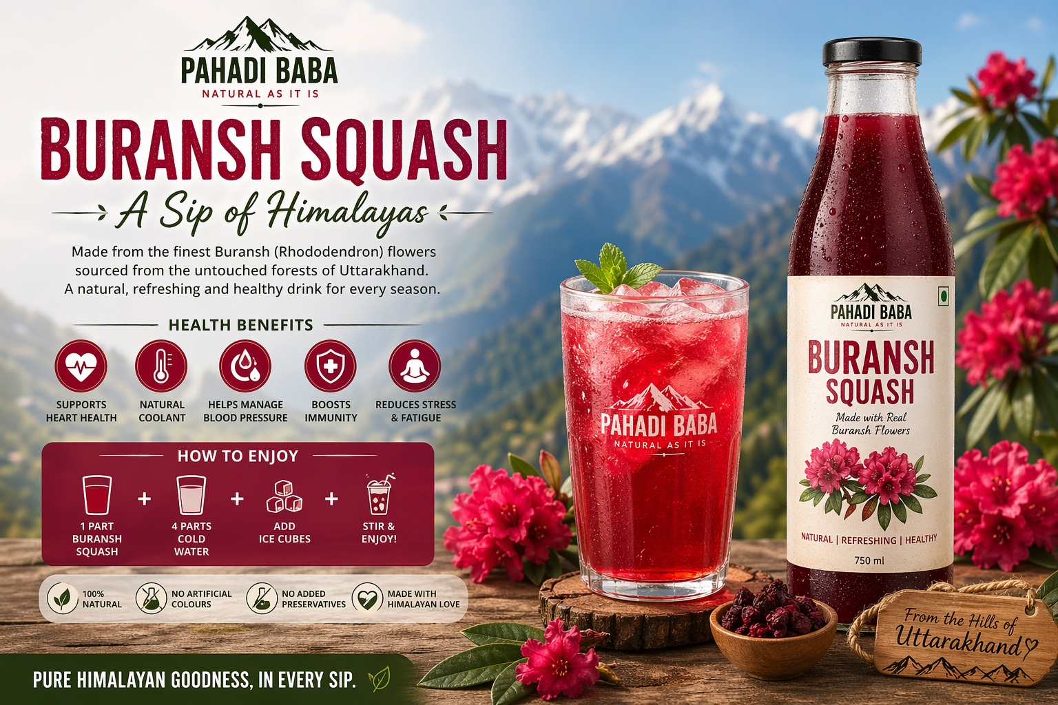 Buransh Juice Uttarakhand